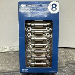 Brainerd Self Closing Overlay Cabinet Hinge 8 Pack & Hardware {T}